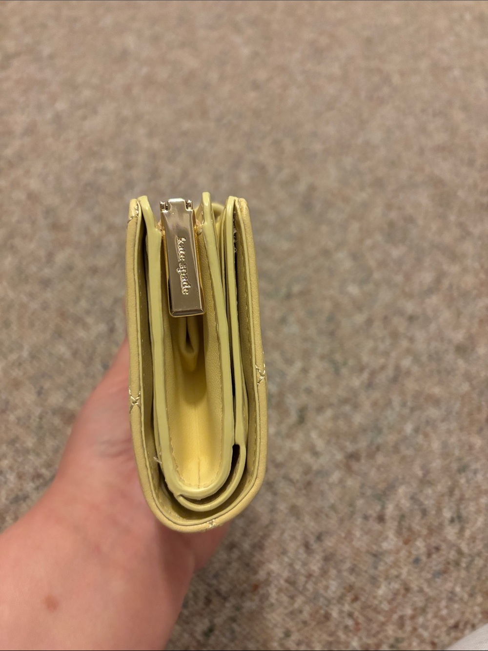 Kate Spade ♠️ Wallet Quilted. Buttery Yellow NWOT - Picture 3 of 11
